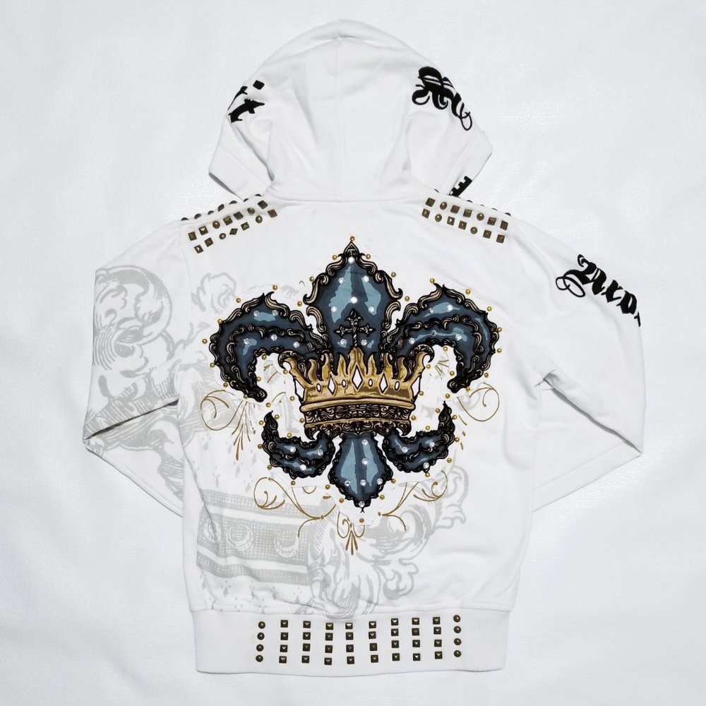 SOLD - Rebel Spirit Hoodie w/ Studs & Rhinestones - NWOT - Picture 5 of 11